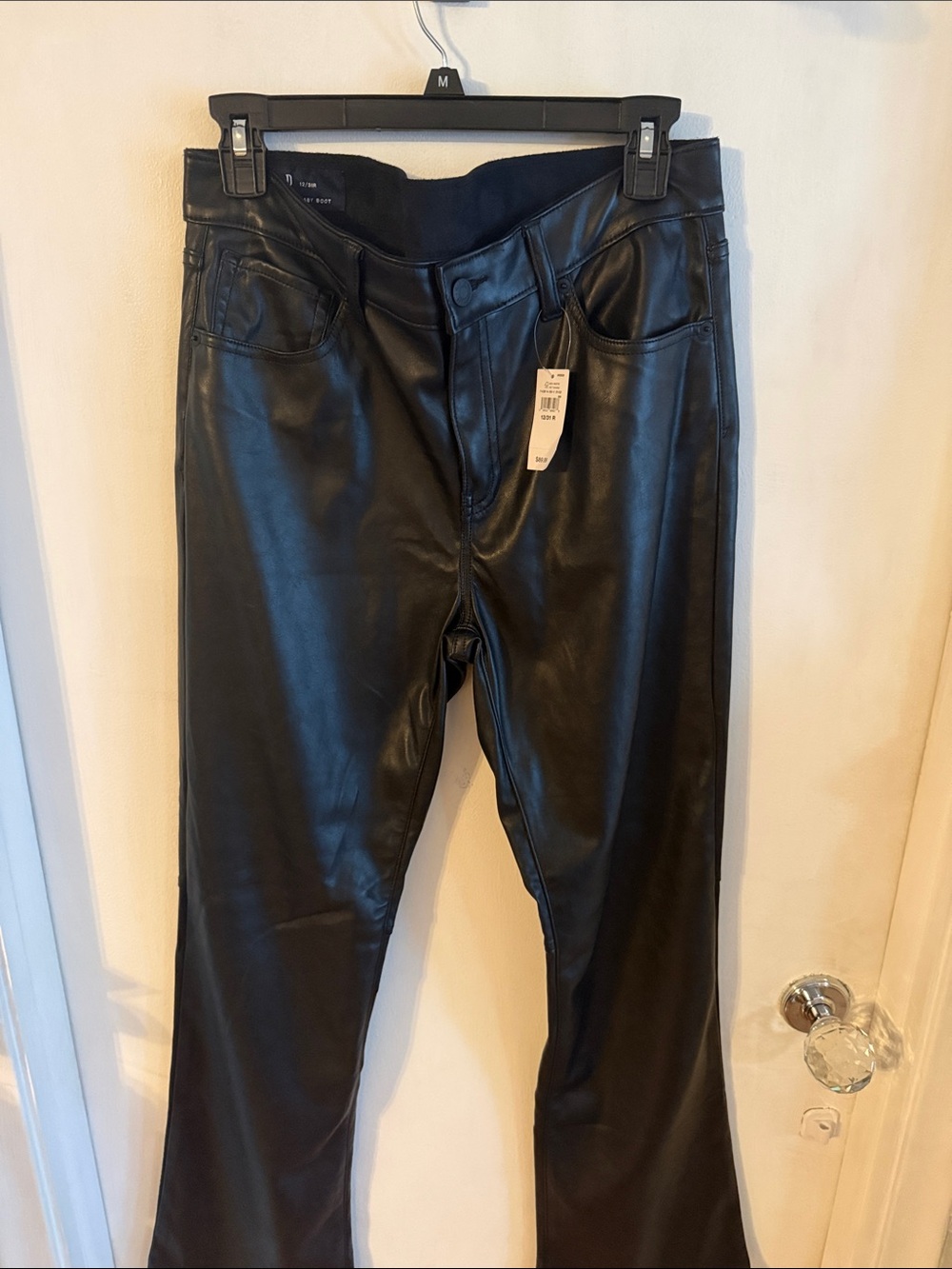Gap faux leather baby boot cut jeans 12/31r